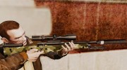 Снайперская винтовка AW L115A1 с глушителем v7 for GTA 4 miniature 1