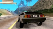 DeLorean DMC-12 для GTA San Andreas миниатюра 3