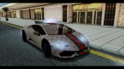 Lamborghini Huracan 2014 Gucci style para GTA San Andreas miniatura 3