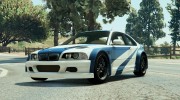 BMW M3 GTR E46 \Most Wanted\ 1.3 для GTA 5 миниатюра 1