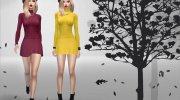 Welcome Autumn Dress para Sims 4 miniatura 4