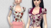Matilde blouse RECOLOR 1 for Sims 4 miniature 1