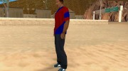 Сине-красная футболка para GTA San Andreas miniatura 2