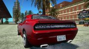 Dodge Challenger SRT для GTA San Andreas миниатюра 3