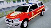 Ford Ranger ДСНС України para GTA San Andreas miniatura 2