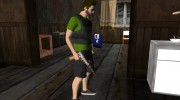 Скин из GTA V Online в зеленой футболке для GTA San Andreas миниатюра 3