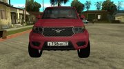 УАЗ Пикап, 2018, сток para GTA San Andreas miniatura 5