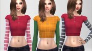 Double Wool Top для Sims 4 миниатюра 4