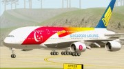 Airbus A380-800 Singapore Airlines Singapores 50th Birthday Livery (9V-SKI) para GTA San Andreas miniatura 2