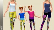 Cartoons Leggings for Sims 4 miniature 4