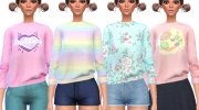 Super Cute Sweatshirts for Sims 4 miniature 1