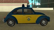 Volkswagen Beetle 1994 Polícia Rodoviária Federal для GTA San Andreas миниатюра 5
