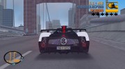 Pagani Zonda Cinque Roadster 2010 для GTA 3 миниатюра 4