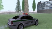 Skoda Superb POLICIA для GTA San Andreas миниатюра 3