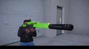 Sniper Rifle chrome green для GTA San Andreas миниатюра 1