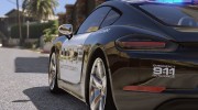 Porsche 718 Cayman S Hot Pursuit Police for GTA 5 miniature 12