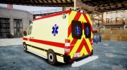 Mercedes-Benz Sprinter 311 cdi Belgian Ambulance for GTA 4 miniature 4