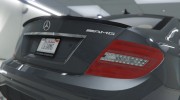 Mercedes-Benz C63 AMG v1.0 для GTA 5 миниатюра 4