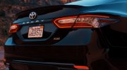 Toyota Camry XSE 2018 для GTA 5 миниатюра 2