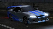 1999 Nissan Skyline R-34 GT-R V-spec (IVF) для GTA San Andreas миниатюра 1