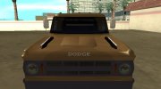 Dodge D100 1968 для GTA San Andreas миниатюра 8