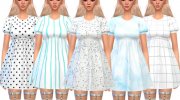 Cute Skater Dress - Mesh Needed для Sims 4 миниатюра 2