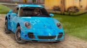 Porsche 911 Turbo Blue Star для GTA San Andreas миниатюра 1