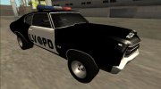 1970 Chevrolet Chevelle SS Police LVPD для GTA San Andreas миниатюра 2