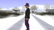 Skin GTA Online в фиолетовом цилиндре para GTA San Andreas miniatura 4