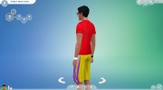 Футболка Флэш para Sims 4 miniatura 2