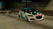Honda CRZ Mugen - Miku Hatune Itasha для GTA San Andreas миниатюра 3