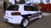 Volkswagen Golf Mk6 Policija para GTA San Andreas miniatura 2