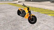 GTA V Western Motorcycle Nightblade V2 Stock для GTA San Andreas миниатюра 1