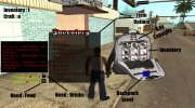 Needs And Inventory Mod (Backpack) для GTA San Andreas миниатюра 7