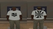 Белая футболка с брендом W.C. Choppers for GTA San Andreas miniature 1