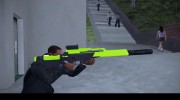Sniper Rifle chrome green para GTA San Andreas miniatura 5
