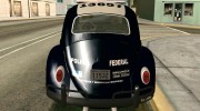 Volkswagen Beetle 1963 Policia Federal для GTA San Andreas миниатюра 4