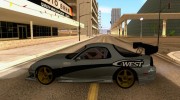 RX7 cWest Tokyo Drift v2.0 for GTA San Andreas miniature 2