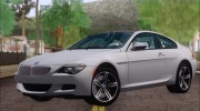 BMW M6 E63 2010 для GTA San Andreas миниатюра 2