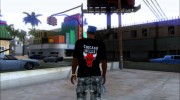 Chicago Bulls Shirt Black for GTA San Andreas miniature 2
