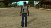 Белая майка Mihail_Burcev para GTA San Andreas miniatura 2