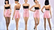 Yes Mini Dress para Sims 4 miniatura 5