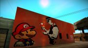 Mural de Mario Bros для GTA San Andreas миниатюра 4