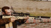 Снайперская винтовка AW L115A1 с глушителем v2 for GTA 4 miniature 1