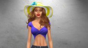 Twist Front Crop Top para Sims 4 miniatura 2