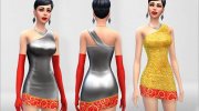Christmas Time Dress para Sims 4 miniatura 5