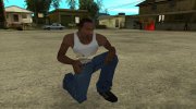 Белая майка, я сижу на скамейке para GTA San Andreas miniatura 3