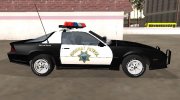 Chevrolet Camaro IROC-Z 1990 California Highway Patrol для GTA San Andreas миниатюра 6