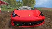 Ferrari 458 Italia для Farming Simulator 2015 миниатюра 5