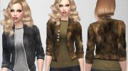Fur Jacket para Sims 4 miniatura 4